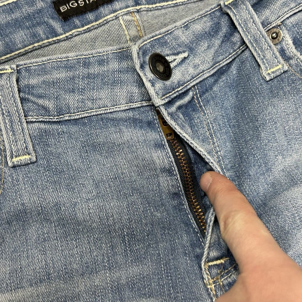 Big Star‎ Kate Mid Rise Straight Jeans Womens 31R Denim Embroidered Pockets - Picture 5 of 10